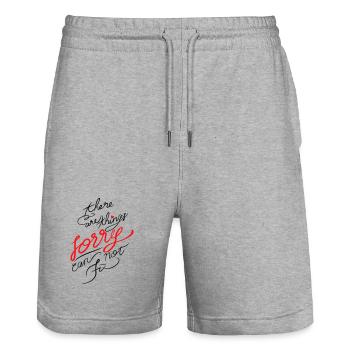 Désolé - Short de jogging bio TRAINER Stanley/Stella unisexe - gris chiné - Devant - Nik (191cm) & Marisol (170cm)