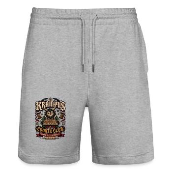 Krampus Cookie Club gebacken nach Mitternacht - Stanley/Stella Unisex Bio Joggingshorts Trainer  - Grau meliert - Vorne - Nik (191cm) & Marisol (170cm)