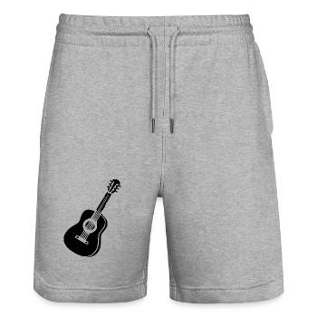 Guitar Music Gift Musician Music Band - Stanley/Stella Trainer Unisex Organic Jogging Shorts - heather grey - Front - Nik (191cm) & Marisol (170cm)