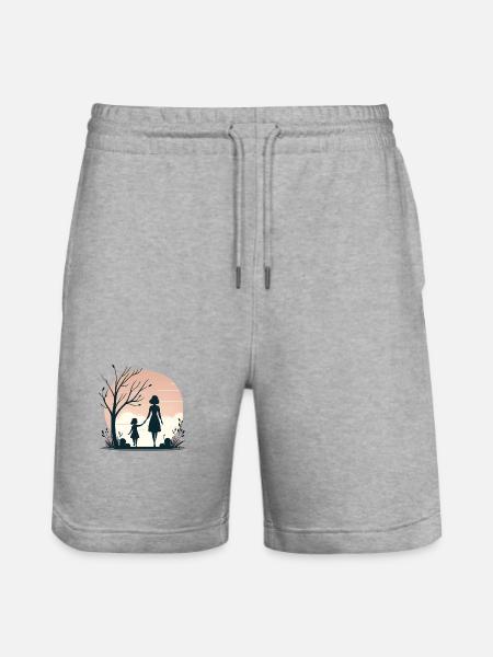 Ewige Bindungen, Ein Mutter-Tochter-Geschichte - Stanley/Stella Unisex Bio Joggingshorts Trainer  - Grau meliert