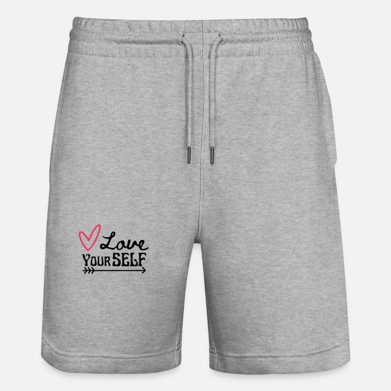 Liebe dich selbst - Stanley/Stella Unisex Bio Joggingshorts Trainer  - Grau meliert