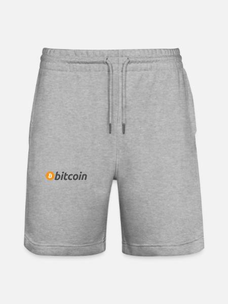 Bitcoin - Stanley/Stella Trainer Unisex Organic Jogging Shorts - heather grey