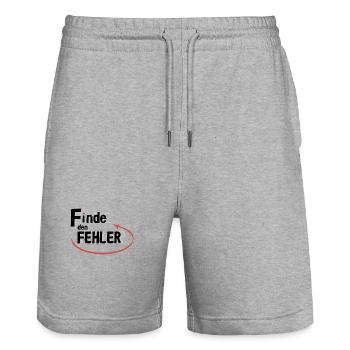 Finde den Fehler - Stanley/Stella Unisex Bio Joggingshorts Trainer  - Grau meliert - Vorne - Nik (191cm) & Marisol (170cm)