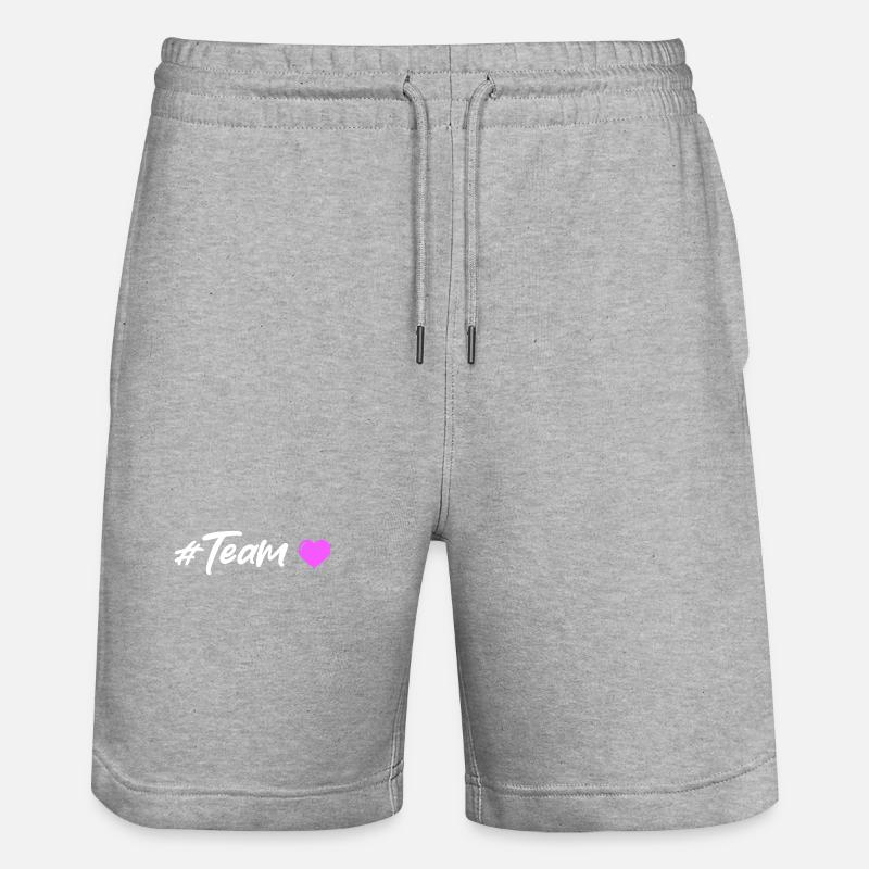 Team Herz - Stanley/Stella Unisex Bio Joggingshorts Trainer  - Grau meliert