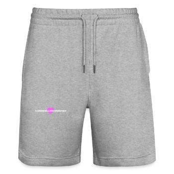 Junggesellinnenabschied Herz - Stanley/Stella Unisex Bio Joggingshorts Trainer  - Grau meliert - Vorne - Nik (191cm) & Marisol (170cm)