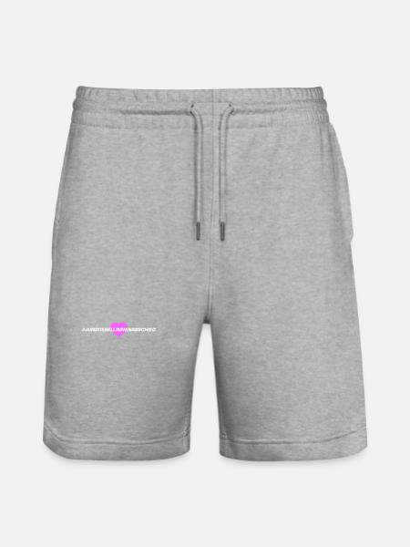 Hen Party Heart - Stanley/Stella Trainer Unisex Organic Jogging Shorts - heather grey