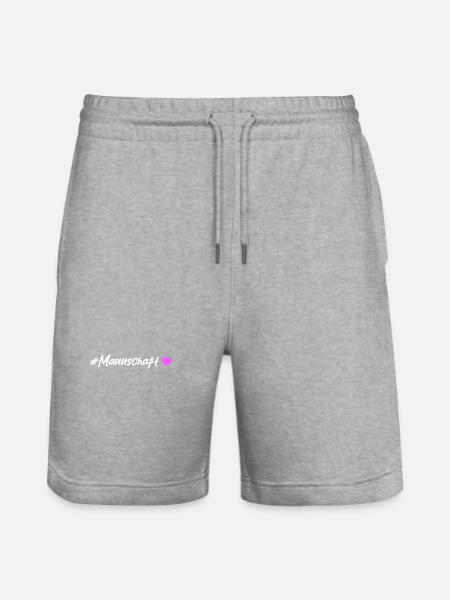 Mannschaft Herz - Stanley/Stella Unisex Bio Joggingshorts Trainer - Grau meliert