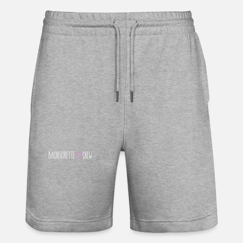 Bachelorette Crew Coeur - Short de jogging bio TRAINER Stanley/Stella unisexe - gris chiné