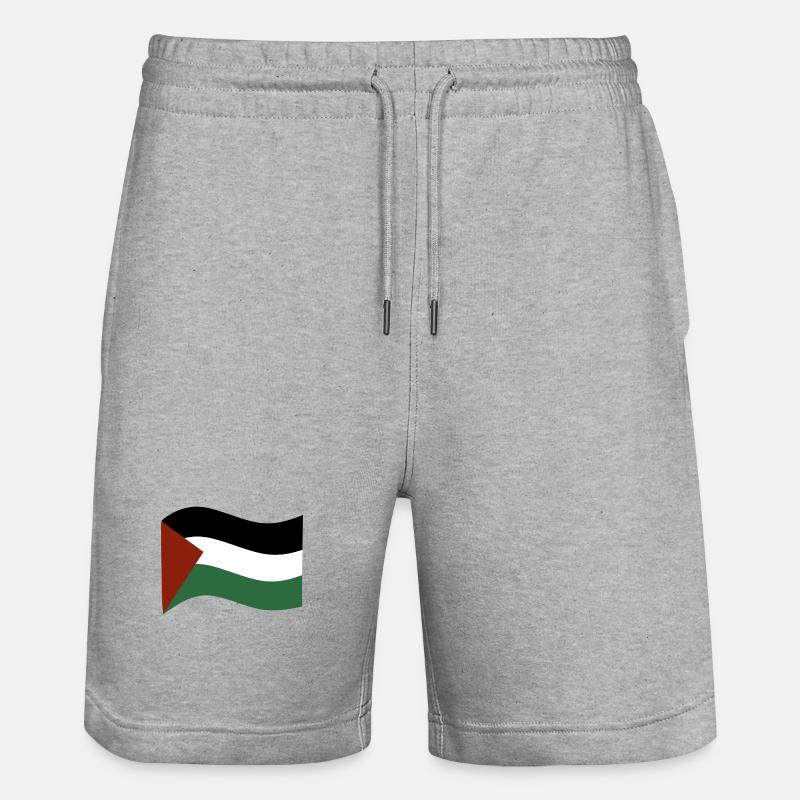 Drapeau de la Palestine - Short de jogging bio TRAINER Stanley/Stella unisexe - gris chiné