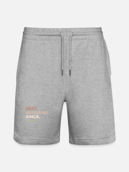 Bester Ehemann seit 1992 Jubiläumsgeschenk - Stanley/Stella Unisex Bio Joggingshorts Trainer - Grau meliert