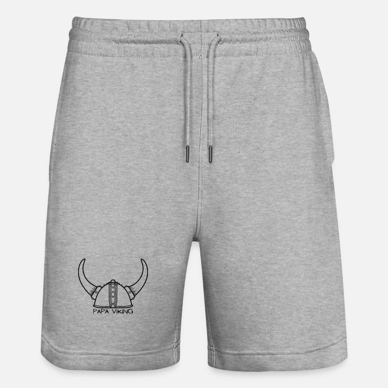 Wikinger-Vater - Stanley/Stella Unisex Bio Joggingshorts Trainer  - Grau meliert