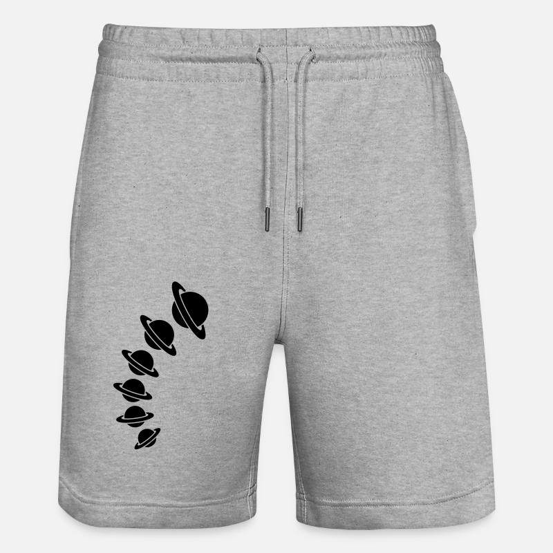 saturn_design - Stanley/Stella Unisex Bio Joggingshorts Trainer  - Grau meliert