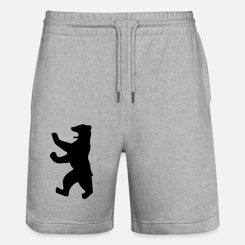 Ours de Berlin - Short de jogging bio TRAINER Stanley/Stella unisexe - gris chiné