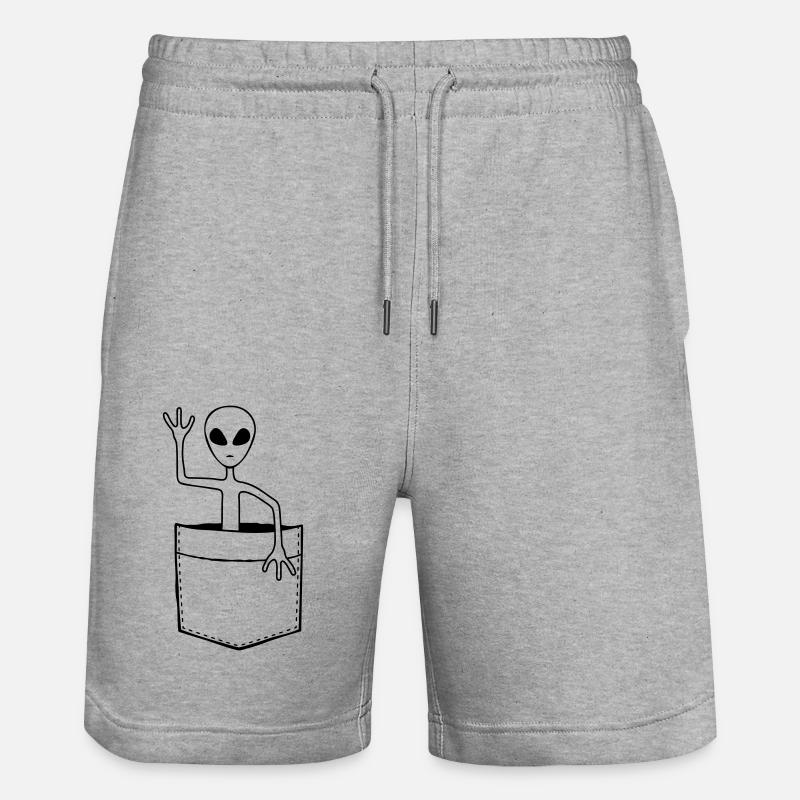 Sac Alien vagues friendly - Short de jogging bio TRAINER Stanley/Stella unisexe - gris chiné