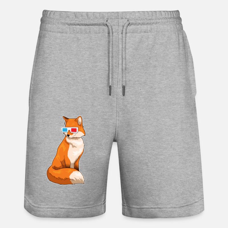 Fuchs Brille - Stanley/Stella Unisex Bio Joggingshorts Trainer  - Grau meliert