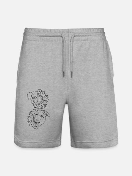 dog - Stanley/Stella Trainer Unisex Organic Jogging Shorts - heather grey