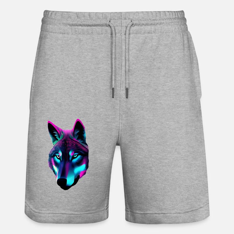 Wolf - Stanley/Stella Unisex Bio Joggingshorts Trainer - Grau meliert