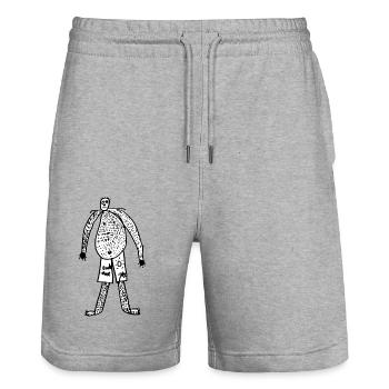 #hairyandscary #scaryharry - Stanley/Stella Unisex Bio Joggingshorts Trainer  - Grau meliert - Vorne - Nik (191cm) & Marisol (170cm)