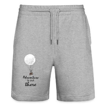 Balloon - Stanley/Stella Trainer Unisex Organic Jogging Shorts - heather grey - Front - Nik (191cm) & Marisol (170cm)