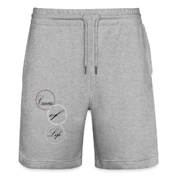 beauty tips funny quote written expression - Stanley/Stella Trainer Unisex Organic Jogging Shorts - heather grey - Front - Nik (191cm) & Marisol (170cm)