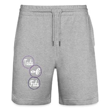 Culinary Craftsmanship Embracing Destiny - Stanley/Stella Trainer Unisex Organic Jogging Shorts - heather grey - Front - Nik (191cm) & Marisol (170cm)
