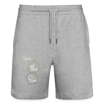 beach volleyball rules jokes - Stanley/Stella Unisex Bio Joggingshorts Trainer  - Grau meliert - Vorne - Nik (191cm) & Marisol (170cm)