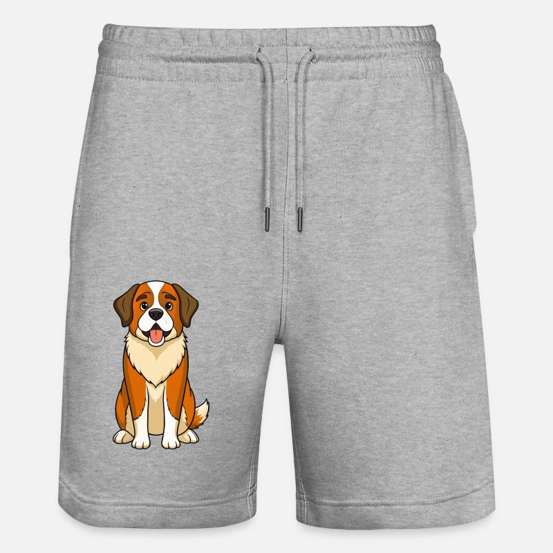 Expression douce Saint Bernard - Short de jogging bio TRAINER Stanley/Stella unisexe - gris chiné