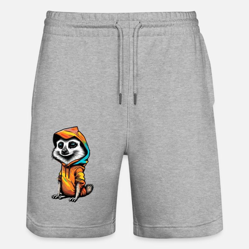 Drôle de suricate - Short de jogging bio TRAINER Stanley/Stella unisexe - gris chiné