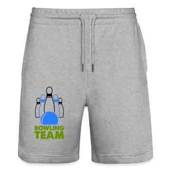 bowling team1 - Stanley/Stella Unisex Bio Joggingshorts Trainer  - Grau meliert - Vorne - Nik (191cm) & Marisol (170cm)