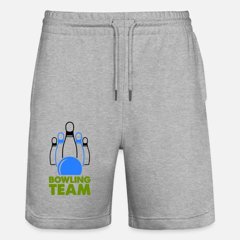 bowling team1 - Stanley/Stella Unisex Bio Joggingshorts Trainer  - Grau meliert