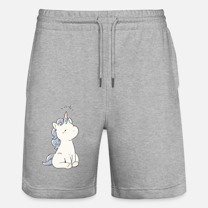petite licorne - Short de jogging bio TRAINER Stanley/Stella unisexe - gris chiné