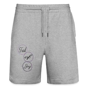 Cyclisme tout-terrain dictons amusants VTT - Short de jogging bio TRAINER Stanley/Stella unisexe - gris chiné - Devant - Nik (191cm) & Marisol (170cm)