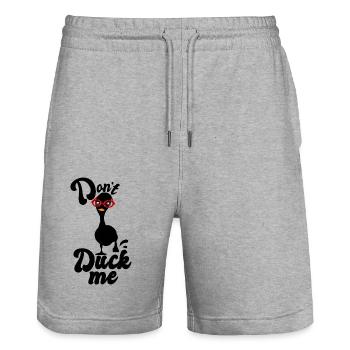 Do not Duck me - Stanley/Stella Unisex Bio Joggingshorts Trainer  - Grau meliert - Vorne - Nik (191cm) & Marisol (170cm)