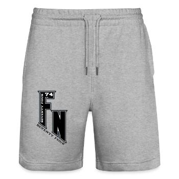 Monogram FN74 Emblème Urbain - Short de jogging bio TRAINER Stanley/Stella unisexe - gris chiné - Devant - Nik (191cm) & Marisol (170cm)