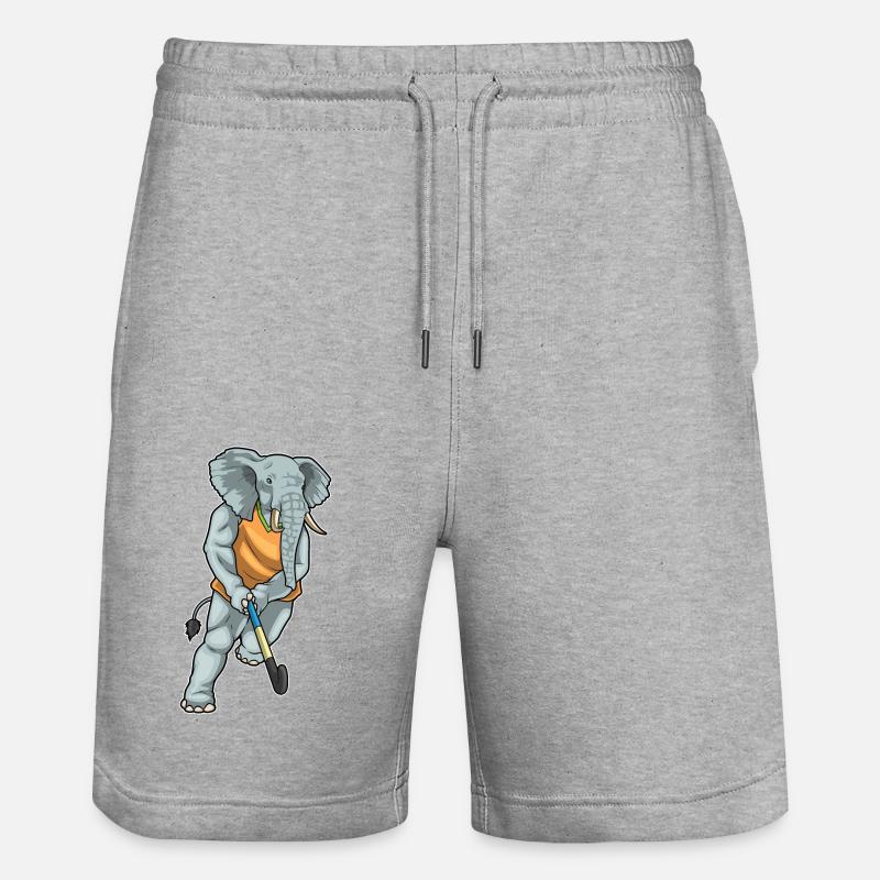 Bâton de hockey Elephant - Short de jogging bio TRAINER Stanley/Stella unisexe - gris chiné