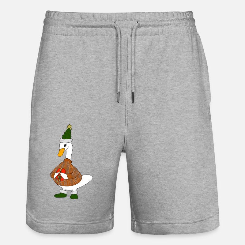 Canard de Noël - Short de jogging bio TRAINER Stanley/Stella unisexe - gris chiné