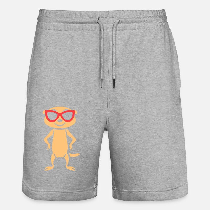 Erdmännchen - Stanley/Stella Unisex Bio Joggingshorts Trainer  - Grau meliert