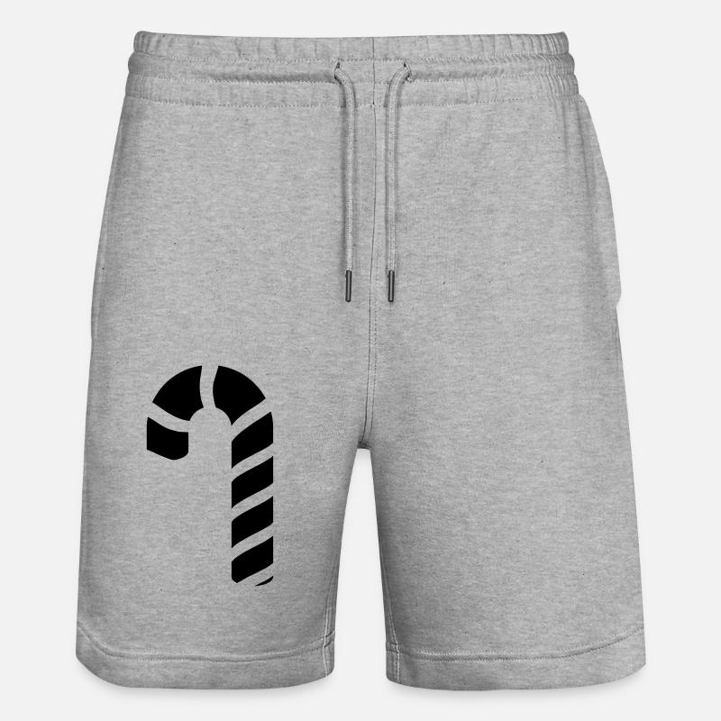 Weihnachtspolkaschwein - Stanley/Stella Unisex Bio Joggingshorts Trainer - Grau meliert