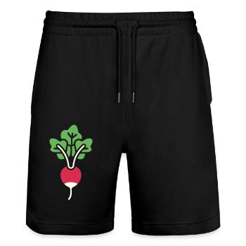 radis - Short de jogging bio TRAINER Stanley/Stella unisexe - noir - Devant - Nik (191cm) & Marisol (170cm)