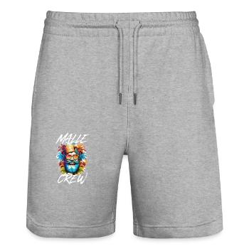 Malle Crew Party Urlaub Mallorca - Stanley/Stella Unisex Bio Joggingshorts Trainer  - Grau meliert - Vorne - Nik (191cm) & Marisol (170cm)