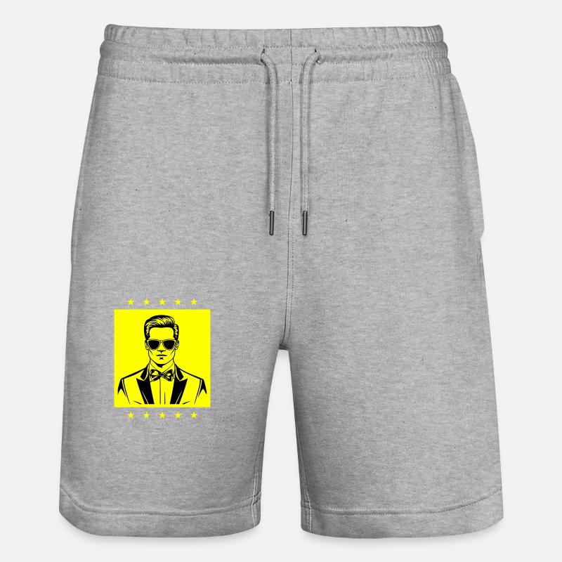 Marié Mariage Cool - Short de jogging bio TRAINER Stanley/Stella unisexe - gris chiné