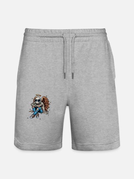 Sad Angel - Stanley/Stella Unisex Bio Joggingshorts Trainer - Grau meliert