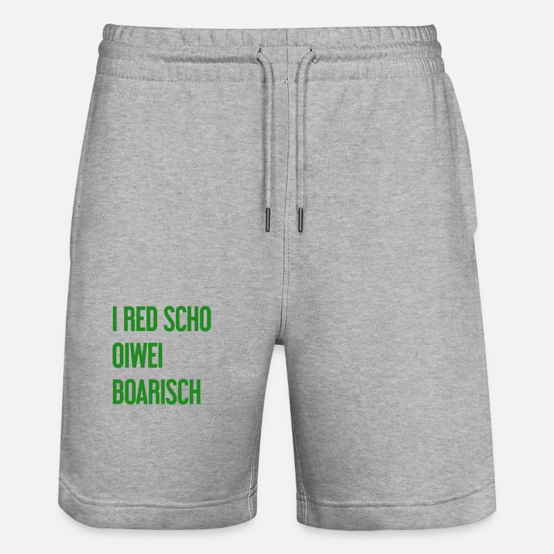 I red scho oiwei boarisch - Short de jogging bio TRAINER Stanley/Stella unisexe - gris chiné