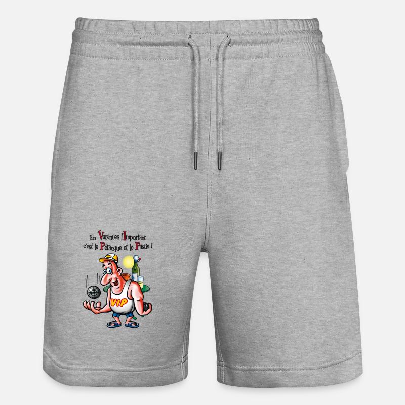 Pétanque VIP - Short de jogging bio TRAINER Stanley/Stella unisexe - gris chiné