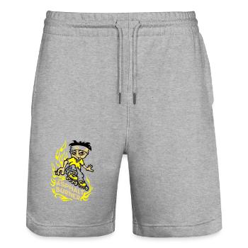 Asphalt burner flex - Stanley/Stella Unisex Bio Joggingshorts Trainer  - Grau meliert - Vorne - Nik (191cm) & Marisol (170cm)