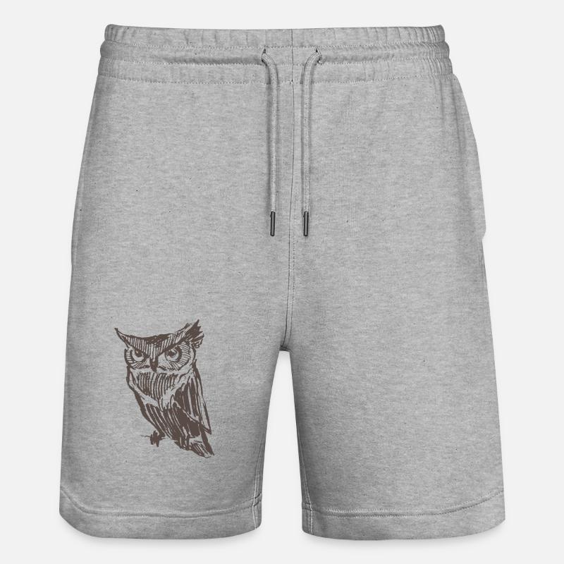 hibou - Short de jogging bio TRAINER Stanley/Stella unisexe - gris chiné