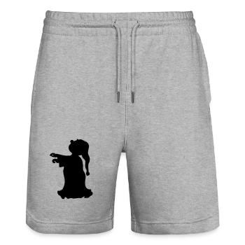 Schlafwandler - Stanley/Stella Unisex Bio Joggingshorts Trainer  - Grau meliert - Vorne - Nik (191cm) & Marisol (170cm)