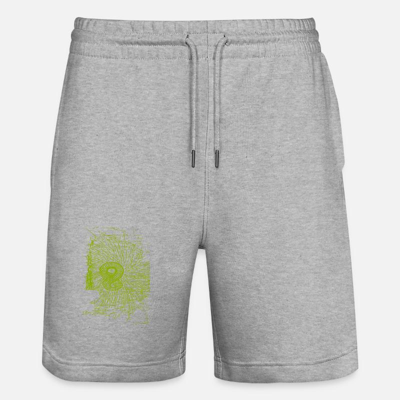 abstract design - Stanley/Stella Trainer Unisex Organic Jogging Shorts - heather grey