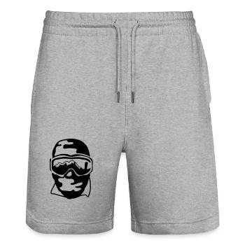 Ski Goggles - Stanley/Stella Trainer Unisex Organic Jogging Shorts - heather grey - Front - Nik (191cm) & Marisol (170cm)