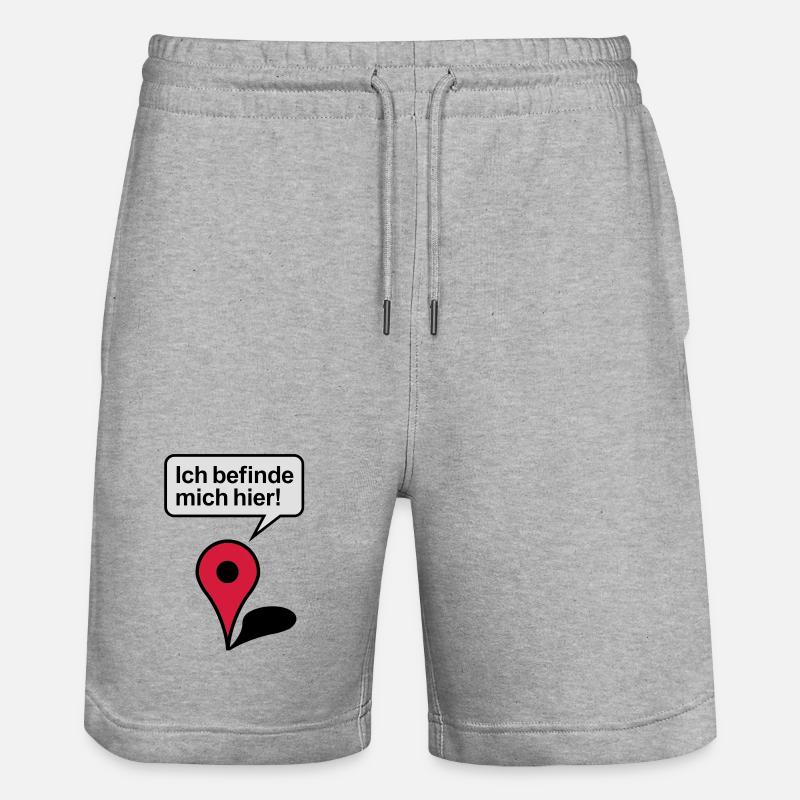 Ich befinde mich hier Google Maps - Stanley/Stella Unisex Bio Joggingshorts Trainer  - Grau meliert